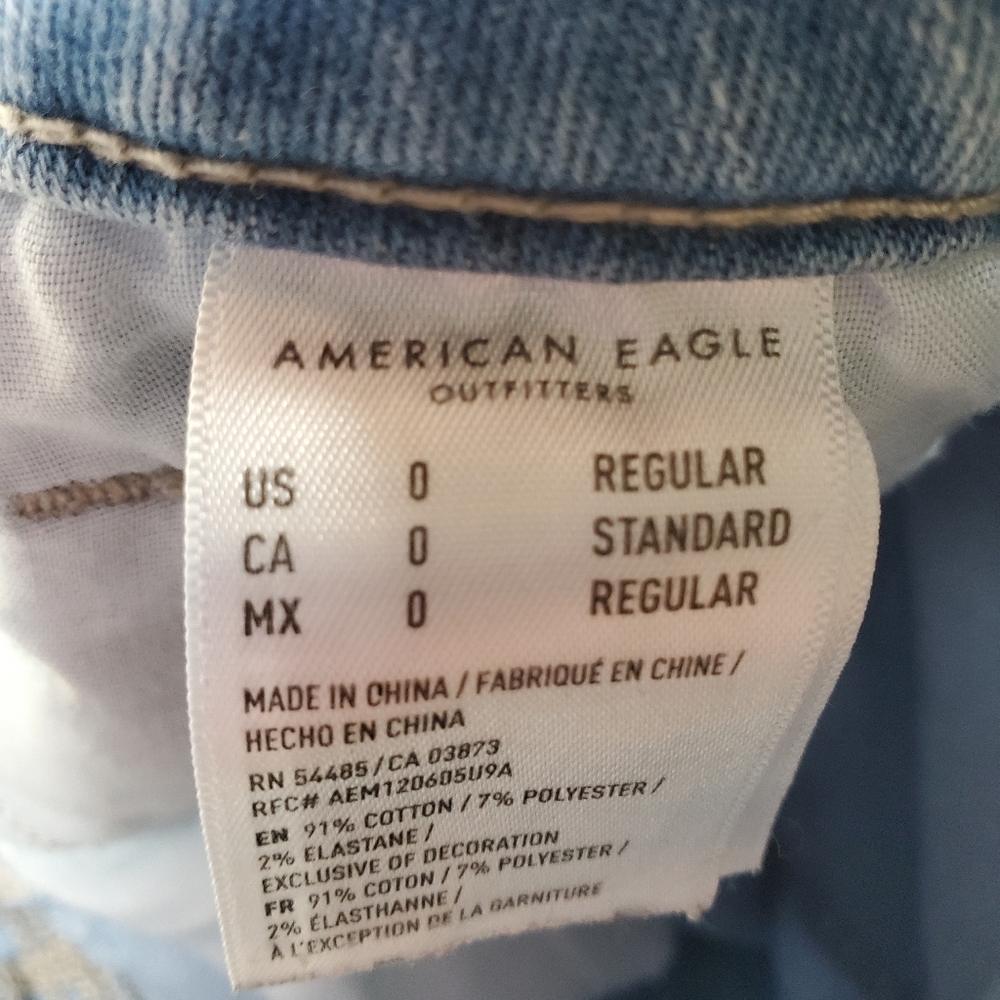 American Eagle Outfitters Light Blue Denim Skirt Size 0 - Picture 4 of 8